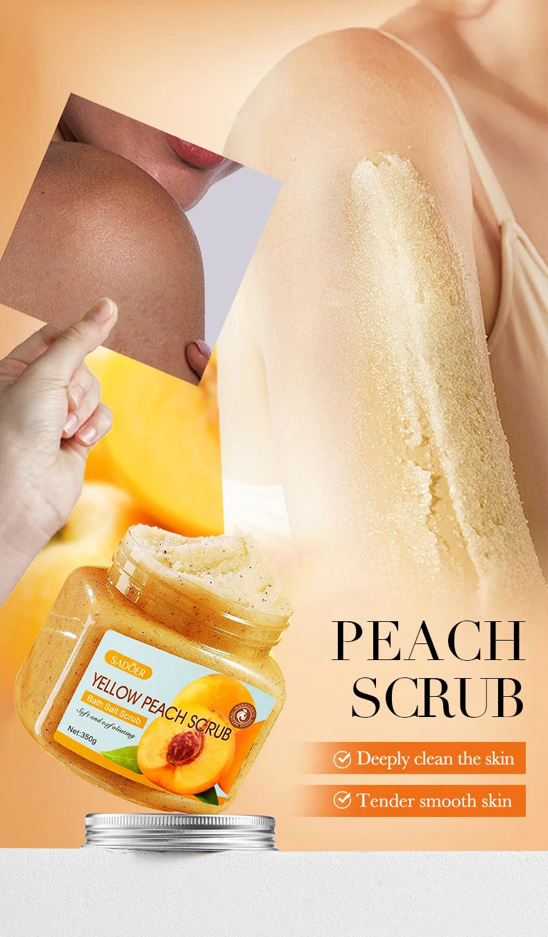 350g Body Bath Scrub, with Gentle and Fine Exfoliating Particles That Can Clean Dirt and Oil from the Skin, Improve Rough Skin Texture, Make Skin Appear Bright, and Give It a Silky, Smooth, and Radiant Feel - Home Care