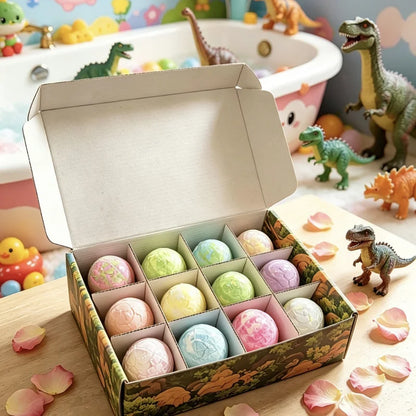 12pcs 80g Skin Friendly Bathing Kit Kids Bath Bombs Natural Mega Bubbles Surprise Ocean Toys Gift Set For Boys And Girls