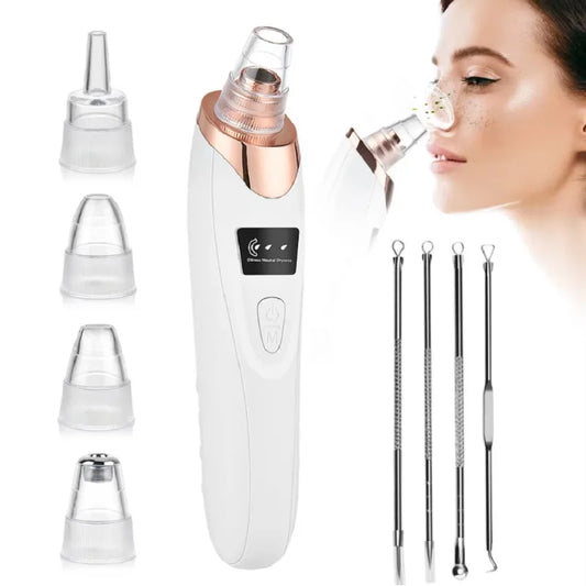 BKKFinds Set BKKFinds Rechargeable Portable Blackhead Remover Face Vacuum Nose Pore Cleaner Extractor Skin Care Tool