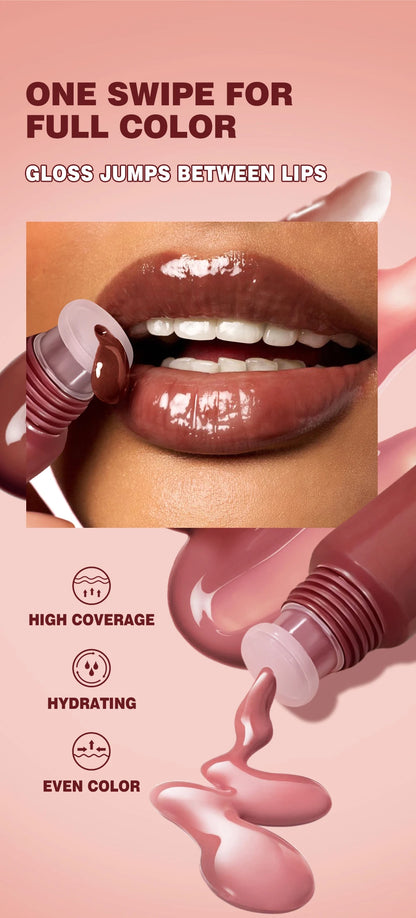 QIBEST Crystal Lip Balm Moisturizing Lip Gloss Oil Jelly Lipgloss Long Lasting Liquid Lipstick Hydrating Tinted Lip Serum Makeup