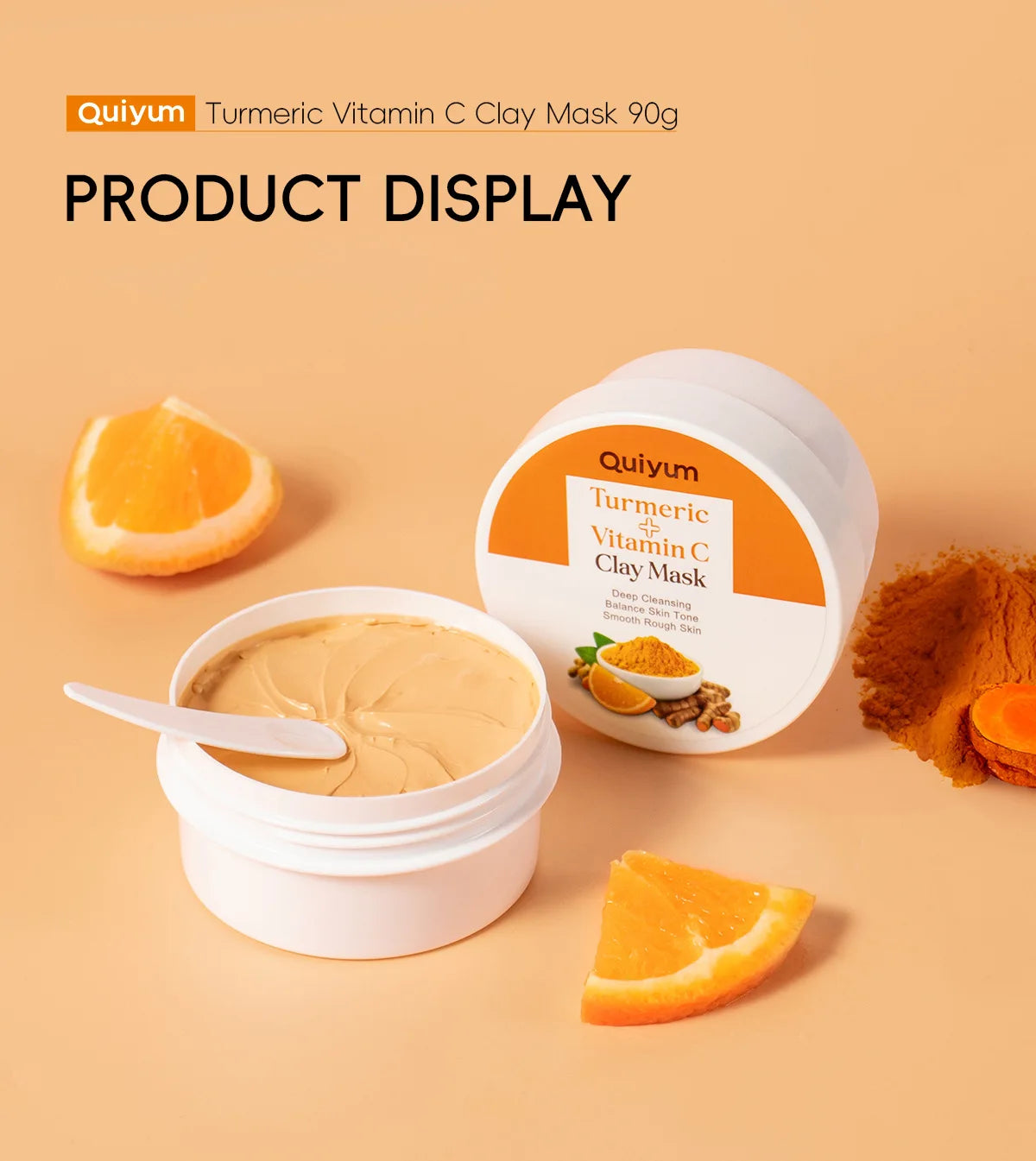 Turmeric Mud Mask Cleansing Pore Vitamin C Mud Mask Eliminate Pimples Inhibit Melanin Exfoliating Shrink Pores Face Skin Care