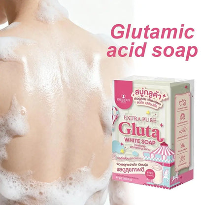 Extrapure Gluta White Soap Glutamic Acid Soap Nicotinamide Soap Delicate Foam Easily Cleanses Deep into Pores Skincare Soap