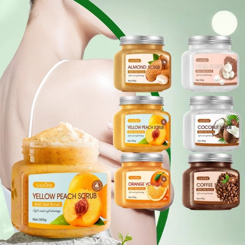 350g Body Bath Scrub, with Gentle and Fine Exfoliating Particles That Can Clean Dirt and Oil from the Skin, Improve Rough Skin Texture, Make Skin Appear Bright, and Give It a Silky, Smooth, and Radiant Feel - Home Care