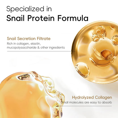 LAIKOU Korea Snail Collagen Essence Mask Hydrating Sheet Mask Anti-Wrinkle Face Mask Firming Skin Care 25g*20pcs