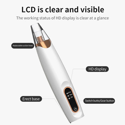 Rechargeable Portable Blackhead Remover Face Vacuum Nose Pore Cleaner Extractor Skin Care Tool