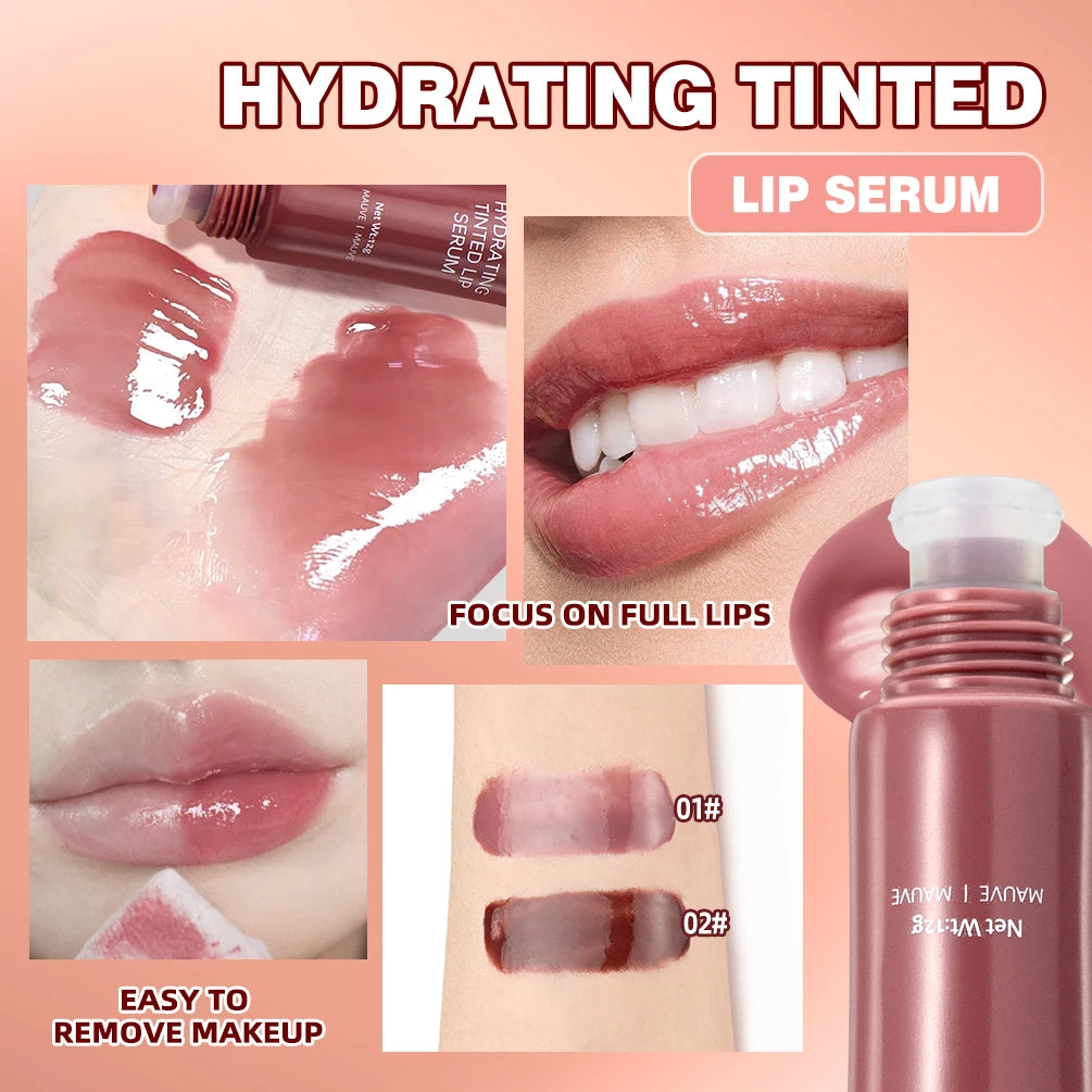 QIBEST Crystal Lip Balm Moisturizing Lip Gloss Oil Jelly Lipgloss Long Lasting Liquid Lipstick Hydrating Tinted Lip Serum Makeup