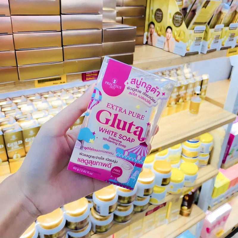 Extrapure Gluta White Soap Glutamic Acid Soap Nicotinamide Soap Delicate Foam Easily Cleanses Deep into Pores Skincare Soap