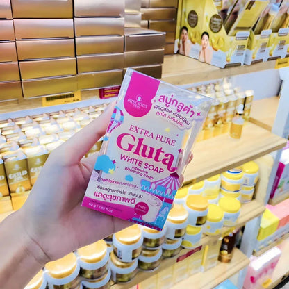Extrapure Gluta White Soap Glutamic Acid Soap Nicotinamide Soap Delicate Foam Easily Cleanses Deep into Pores Skincare Soap