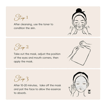 LAIKOU Korea Snail Collagen Essence Mask Hydrating Sheet Mask Anti-Wrinkle Face Mask Firming Skin Care 25g*20pcs