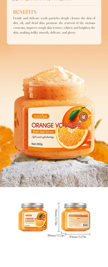 350g Body Bath Scrub, with Gentle and Fine Exfoliating Particles That Can Clean Dirt and Oil from the Skin, Improve Rough Skin Texture, Make Skin Appear Bright, and Give It a Silky, Smooth, and Radiant Feel - Home Care