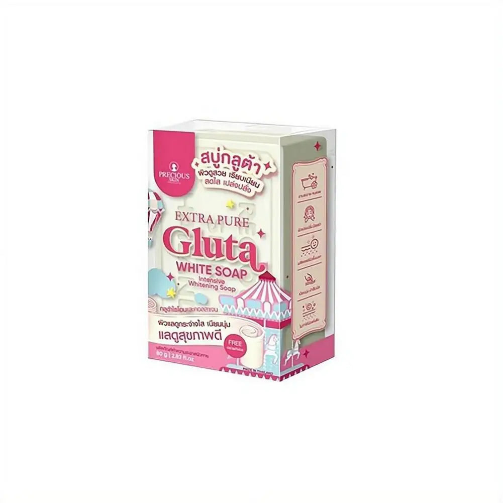Extrapure Gluta White Soap Glutamic Acid Soap Nicotinamide Soap Delicate Foam Easily Cleanses Deep into Pores Skincare Soap