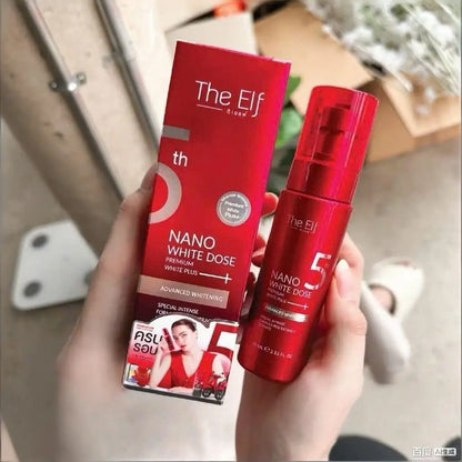 The Elf Nano White Dose Premium Plus+ Advanced Whitening Formula Red Extract Special Intense Care Ultimate  Treatment 60ML