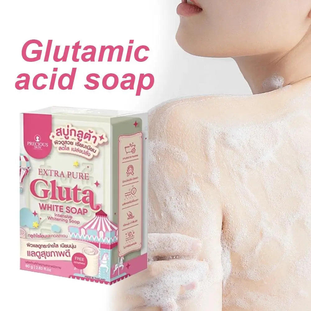 Extrapure Gluta White Soap Glutamic Acid Soap Nicotinamide Soap Delicate Foam Easily Cleanses Deep into Pores Skincare Soap
