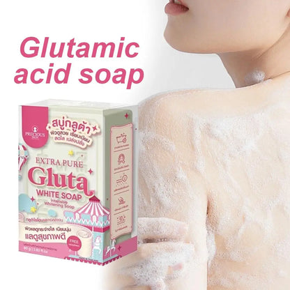 Extrapure Gluta White Soap Glutamic Acid Soap Nicotinamide Soap Delicate Foam Easily Cleanses Deep into Pores Skincare Soap