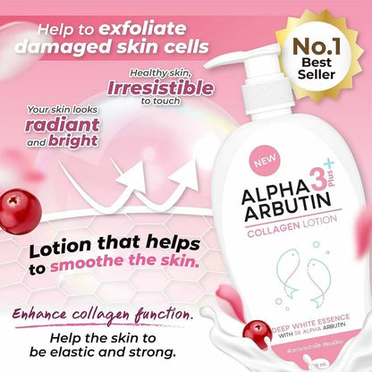 Alpha Arbutin 3 Plus+ Collagen Deep White Essence Body Lotion (500ml) - BKKFinds