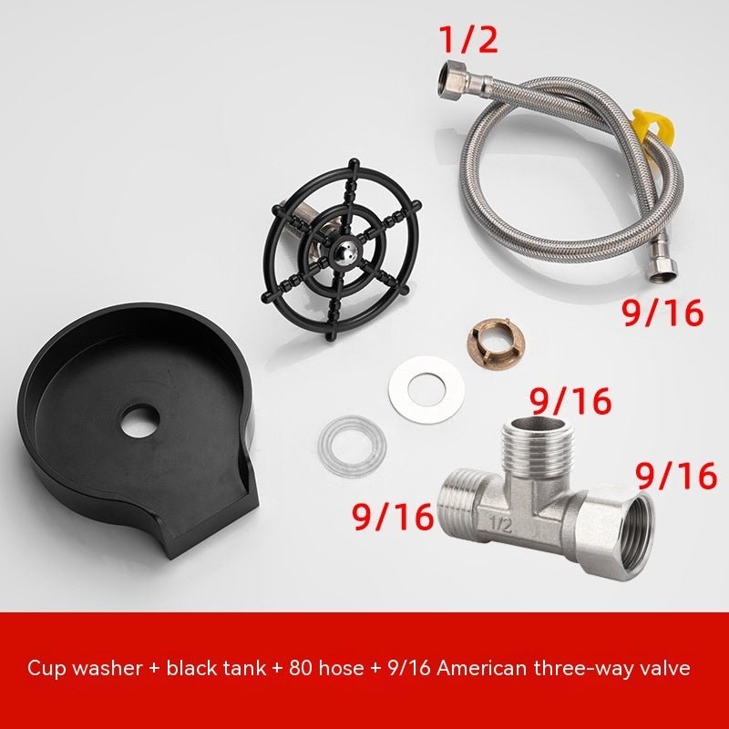 Bar Counter Cup Washer Sink High - pressure Spray Automatic Faucet Coffee Pitcher Wash Cup Tool Kitchen - BKKFinds
