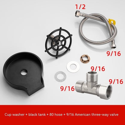 Bar Counter Cup Washer Sink High - pressure Spray Automatic Faucet Coffee Pitcher Wash Cup Tool Kitchen - BKKFinds