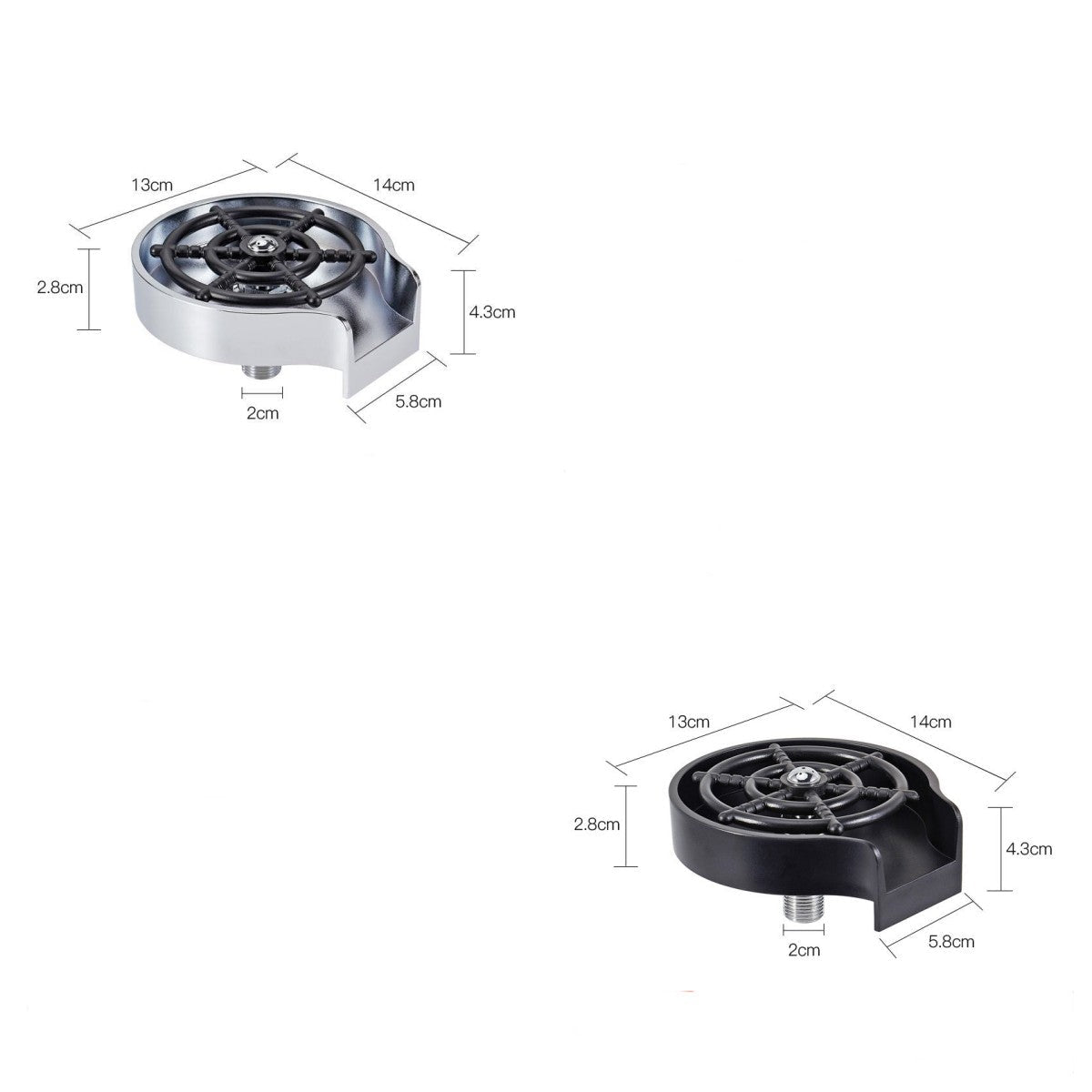 Bar Counter Cup Washer Sink High - pressure Spray Automatic Faucet Coffee Pitcher Wash Cup Tool Kitchen - BKKFinds