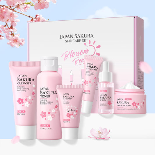 Cherry Blossom Facial Skincare Set – Complete Routine - BKKFinds