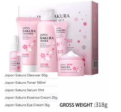 Cherry Blossom Facial Skincare Set – Complete Routine - BKKFinds