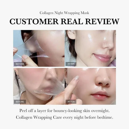 Collagen Night Face Mask – Firming Hydrating Peel Off - BKKFinds