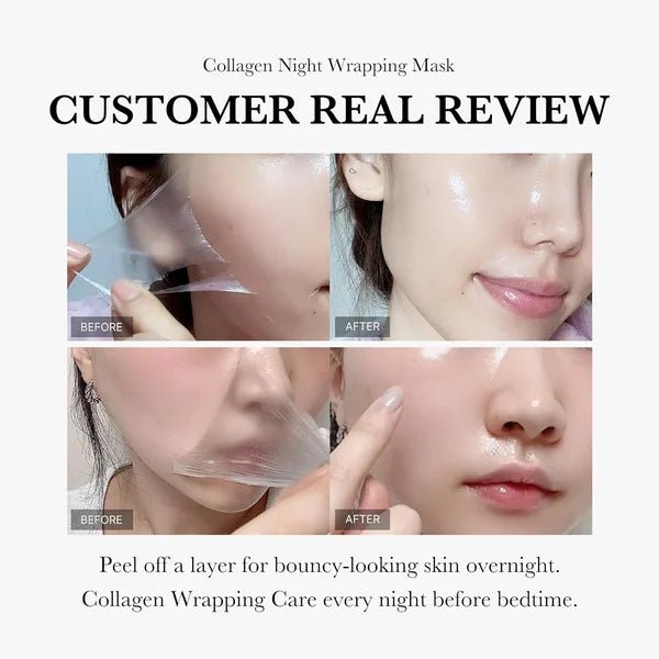 Collagen Night Face Mask – Firming Hydrating Peel Off - BKKFinds