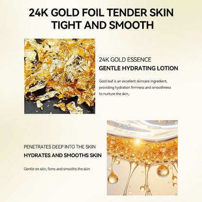 Luxury 24k Gold Serum Set for Anti-Aging Benefits - BKKFinds