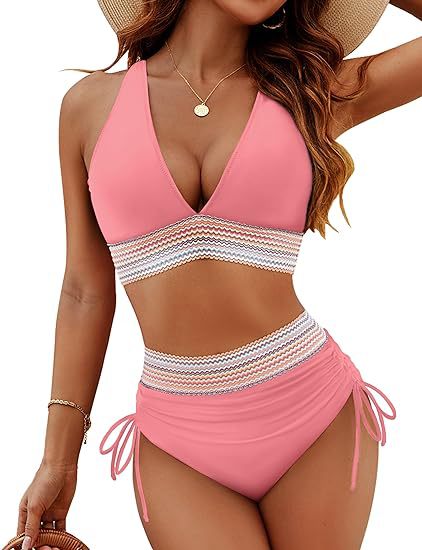 Fashion Women's High Waist Bikini Split Suit - BKKFinds