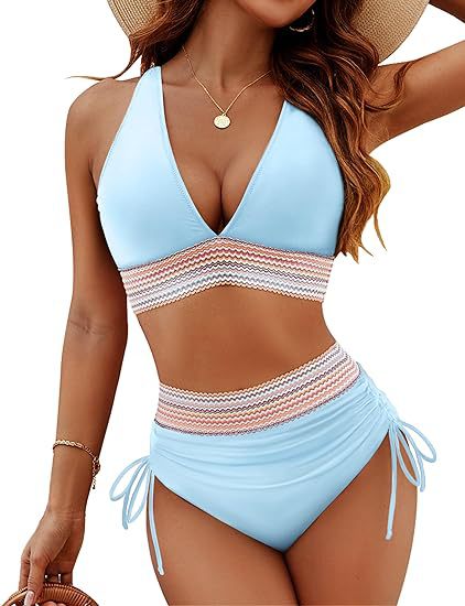 Fashion Women's High Waist Bikini Split Suit - BKKFinds