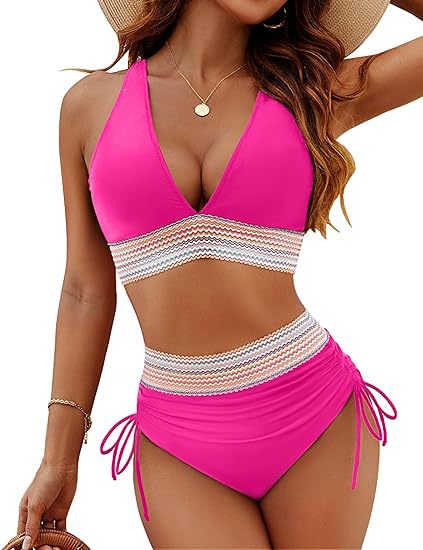 Fashion Women's High Waist Bikini Split Suit - BKKFinds