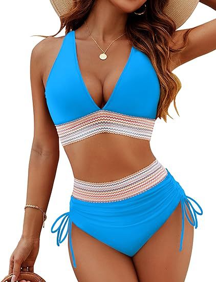 Fashion Women's High Waist Bikini Split Suit - BKKFinds