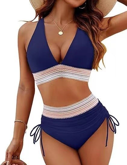 Fashion Women's High Waist Bikini Split Suit - BKKFinds