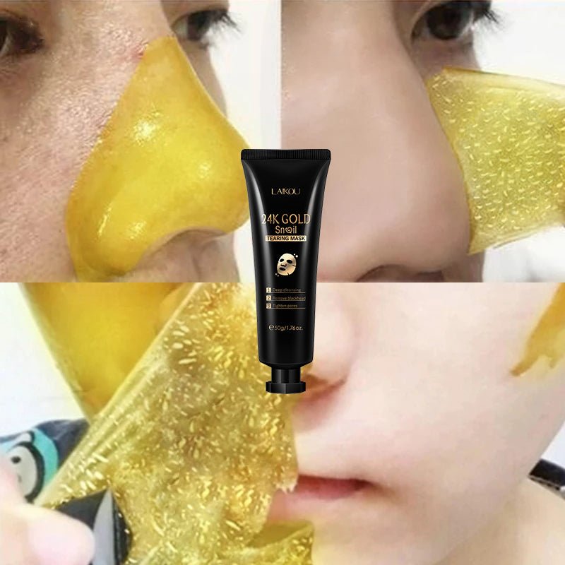 Gold Foil Snail Tear - Off Mask Hydrating - BKKFinds