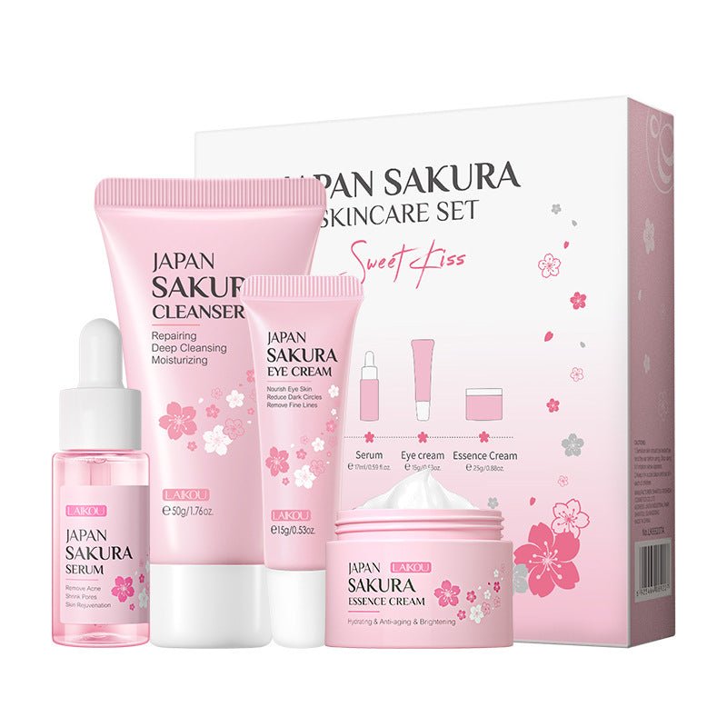 Hydrating Face Care Set with Cleanser, Essence & Creams - BKKFinds