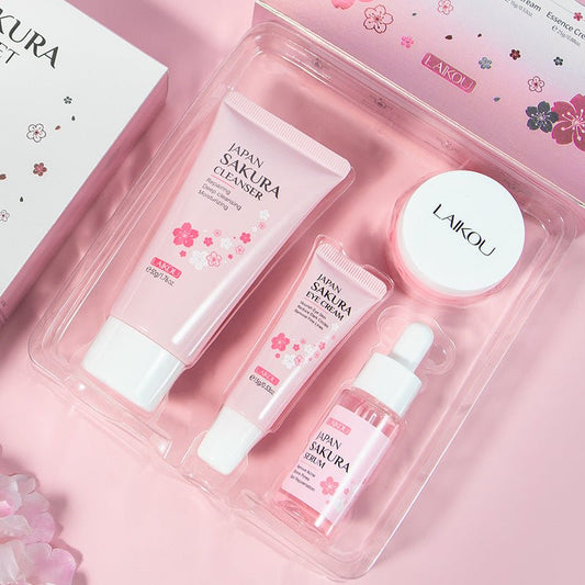 Hydrating Face Care Set with Cleanser, Essence & Creams - BKKFinds