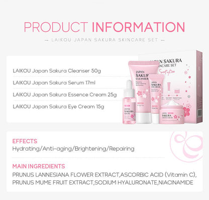 Hydrating Face Care Set with Cleanser, Essence & Creams - BKKFinds