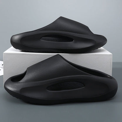 Ins Slippers Women Men Peep Toe Slipper Summer Hollow Unisex Sports Beach Shoes - BKKFinds