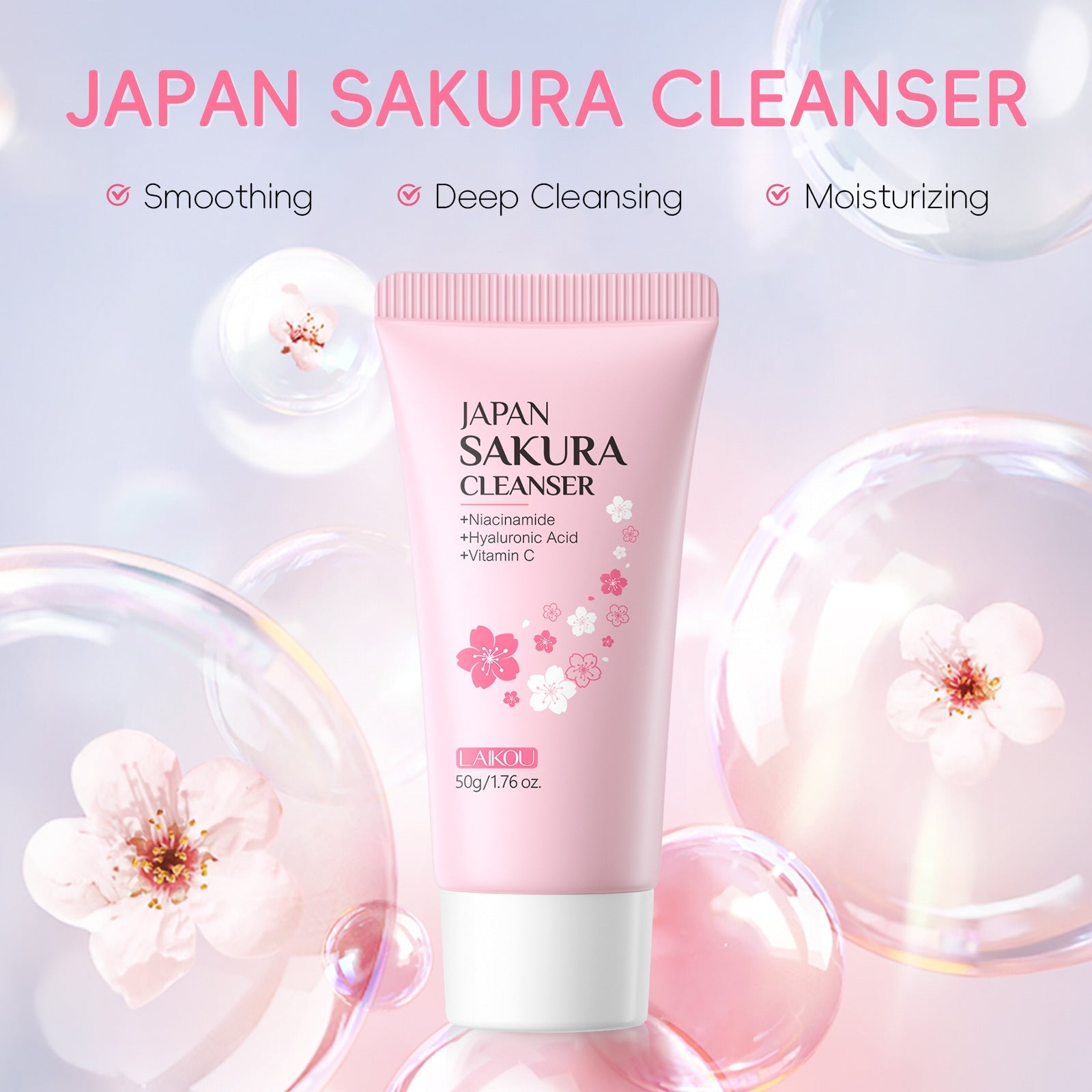 Japanese Cherry Blossom Facial Cleanser 100g - BKKFinds