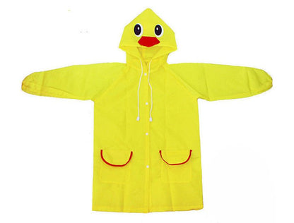 Kids Waterproof Oxford Raincoat With Fun Print - BKKFinds