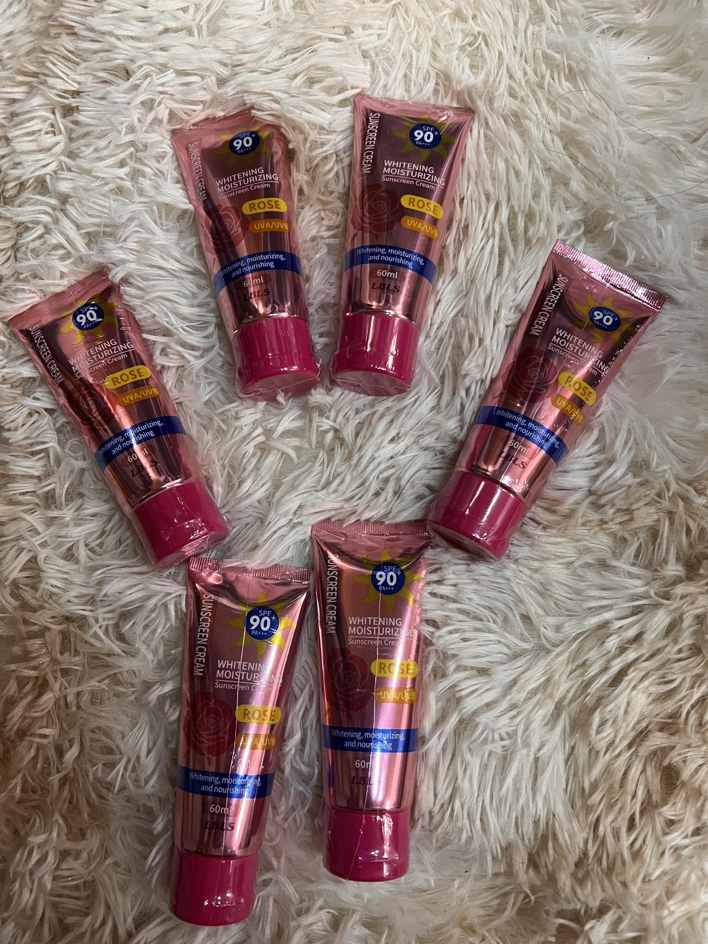 LBLS Rose Whitening & Moisturizing Sunscreen Cream SPF 90 PA+++ (60ml) - BKKFinds