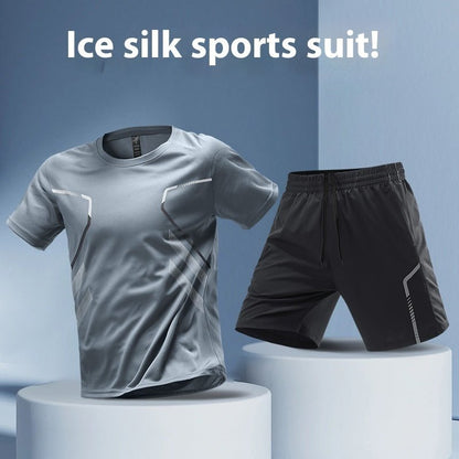 Men's Quick-Drying Running Tee Breathable Workout Top - BKKFinds