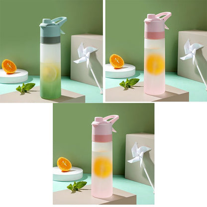 Misting Sports Water Bottle Large Capacity Leakproof Cup - BKKFinds