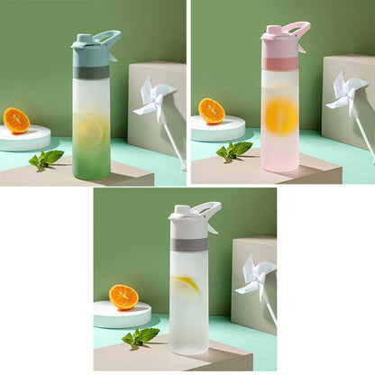Misting Sports Water Bottle Large Capacity Leakproof Cup - BKKFinds