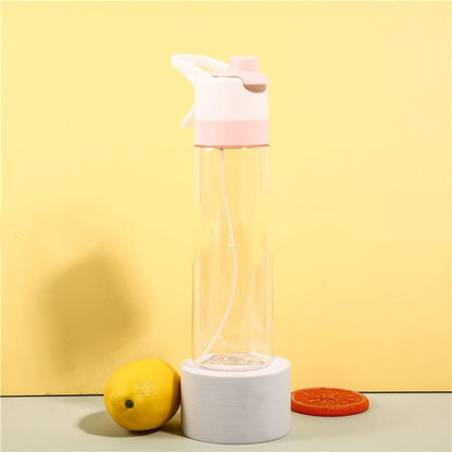 Misting Sports Water Bottle Large Capacity Leakproof Cup - BKKFinds