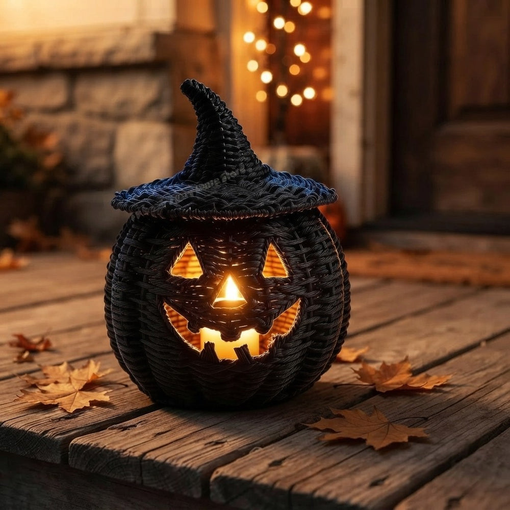 Wicker Pumpkin Lantern