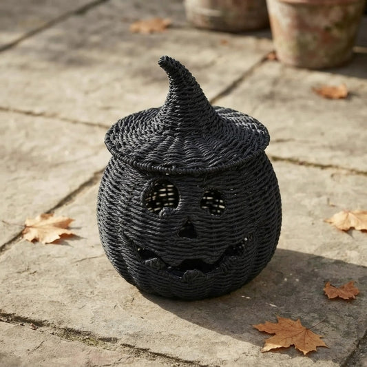Wicker Pumpkin Lantern