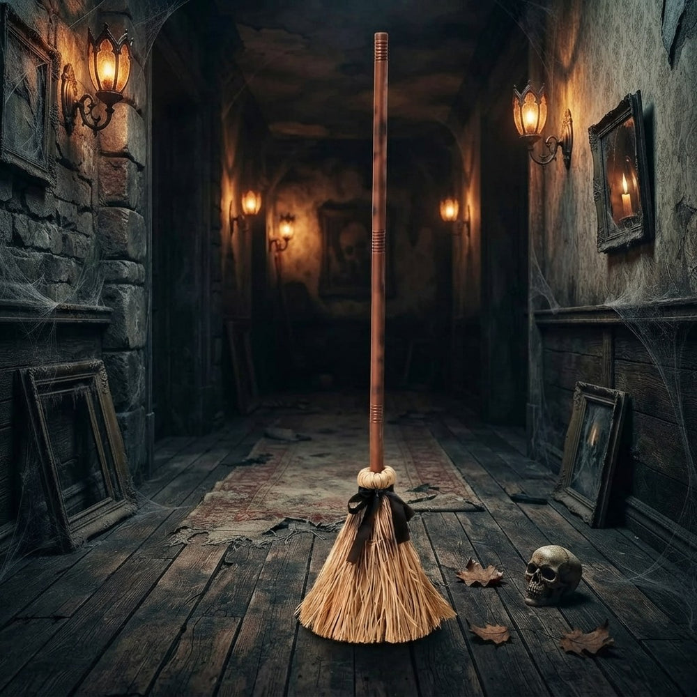 Animated Floating Witch Broom