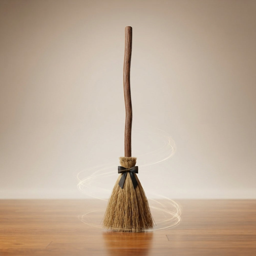 Animated Floating Witch Broom