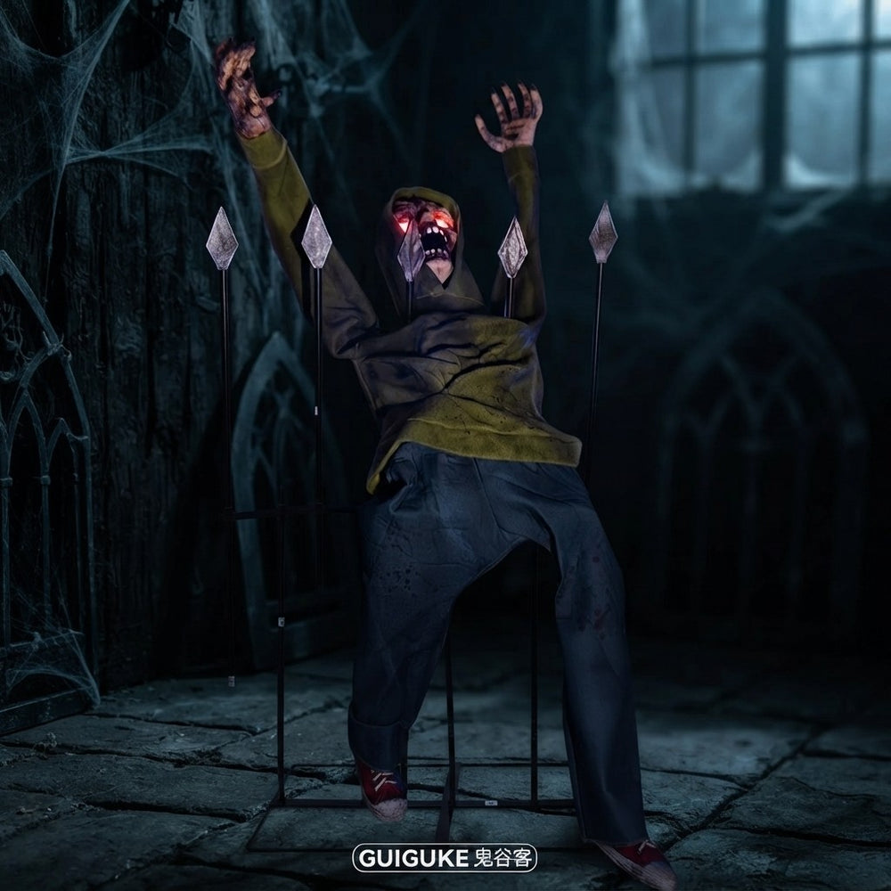 Haunted Boy Fence Halloween Ornament
