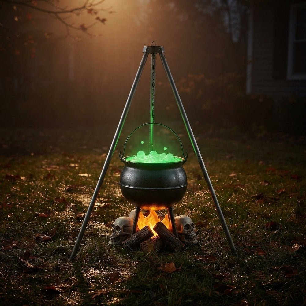 Large Witch Cauldron Halloween Decor